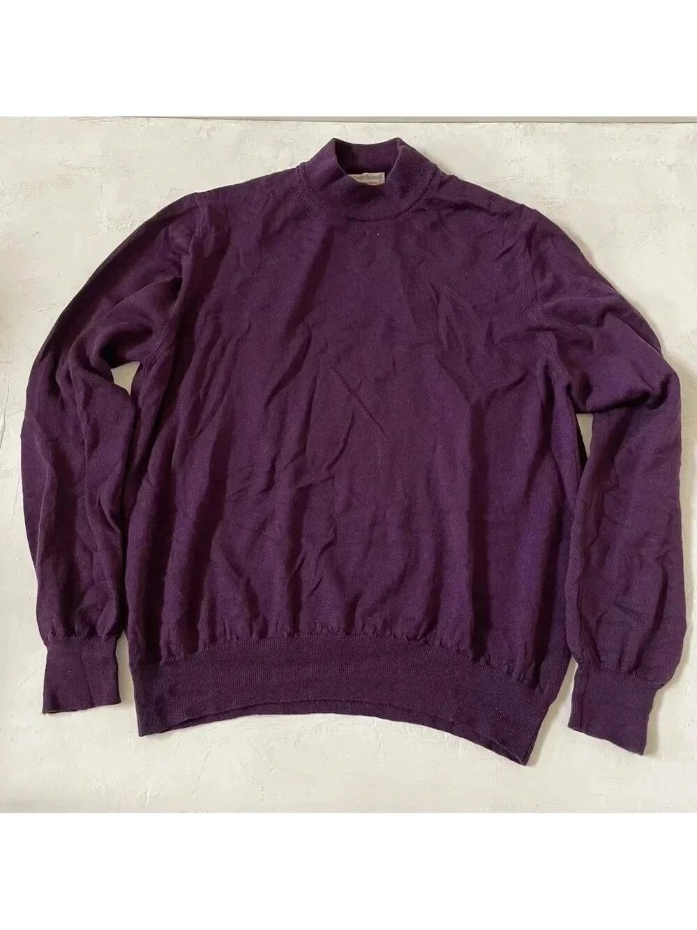 Gran Sasso For Mark Shale Purple Sweater Adult 100% Virgin Wool